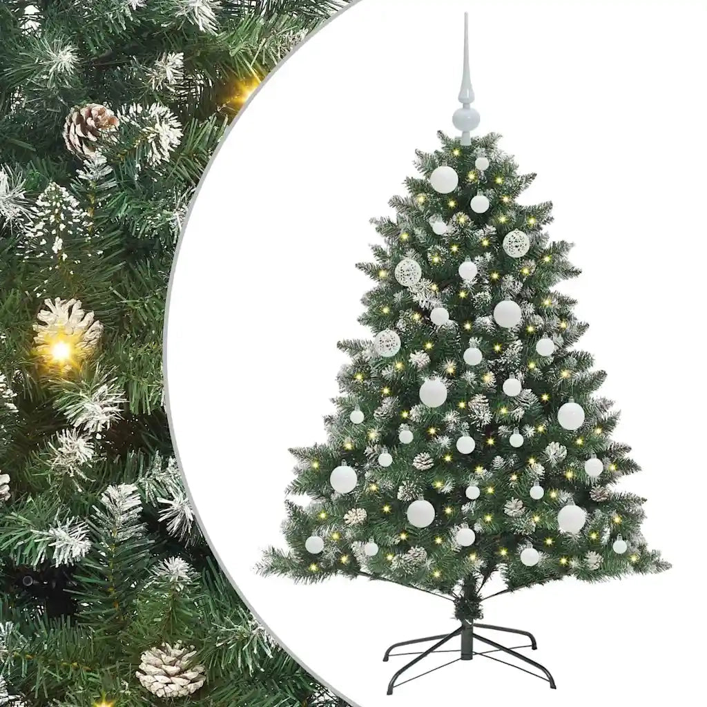 Albero di Natale artificiale con 150 LED Verde 120 cm 3395212