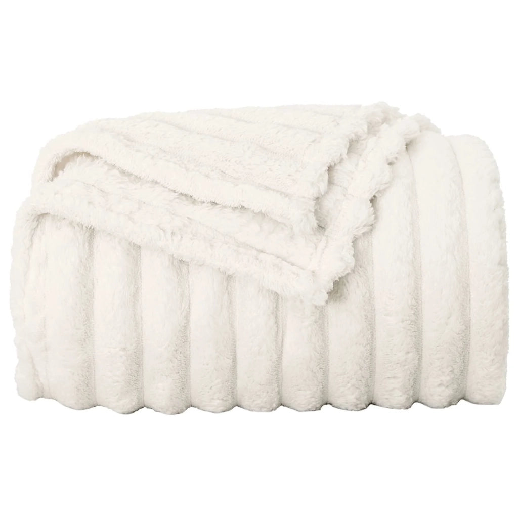 Coperte da Pile 6 pz Crema 240 x 220 cm Panno