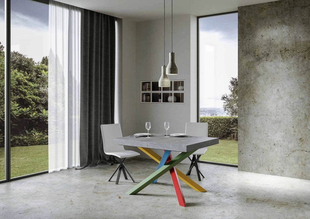 Tavolo Allungabile 140/244x90x77 cm Volantis Premium Cemento