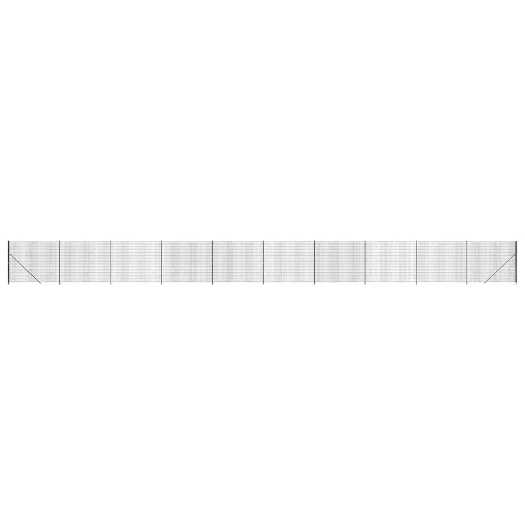 Recinzione da Giardino | Recinzione Metallica con Flangia Antracite 1,6x25 m