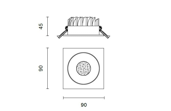 OUTPUT FARETTO DA INCASSO ORIENTABILE 7W 3000K  465LM IP20 BIANCO 9CM