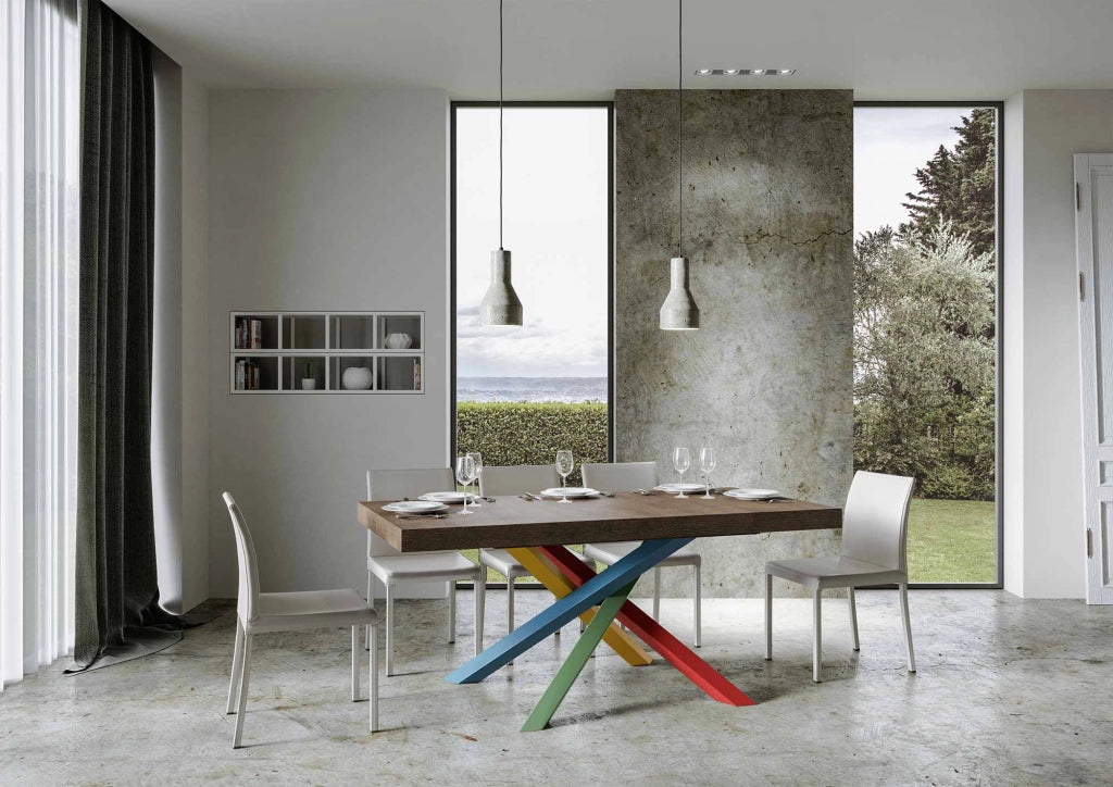 Tavolo Allungabile 160-420x90x77 cm Volantis Noce