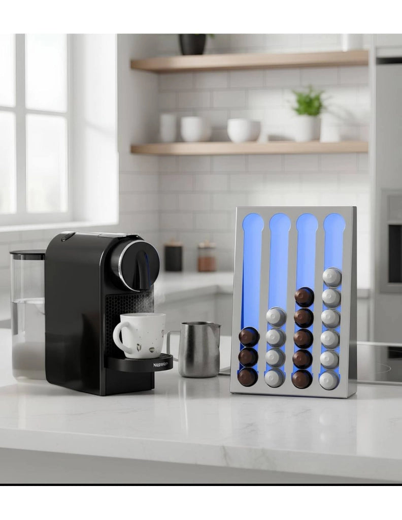 Porta capsule da caffè compatibile con capsule Nespresso® – Acciaio inox – 32 capsule – KAPSULAS