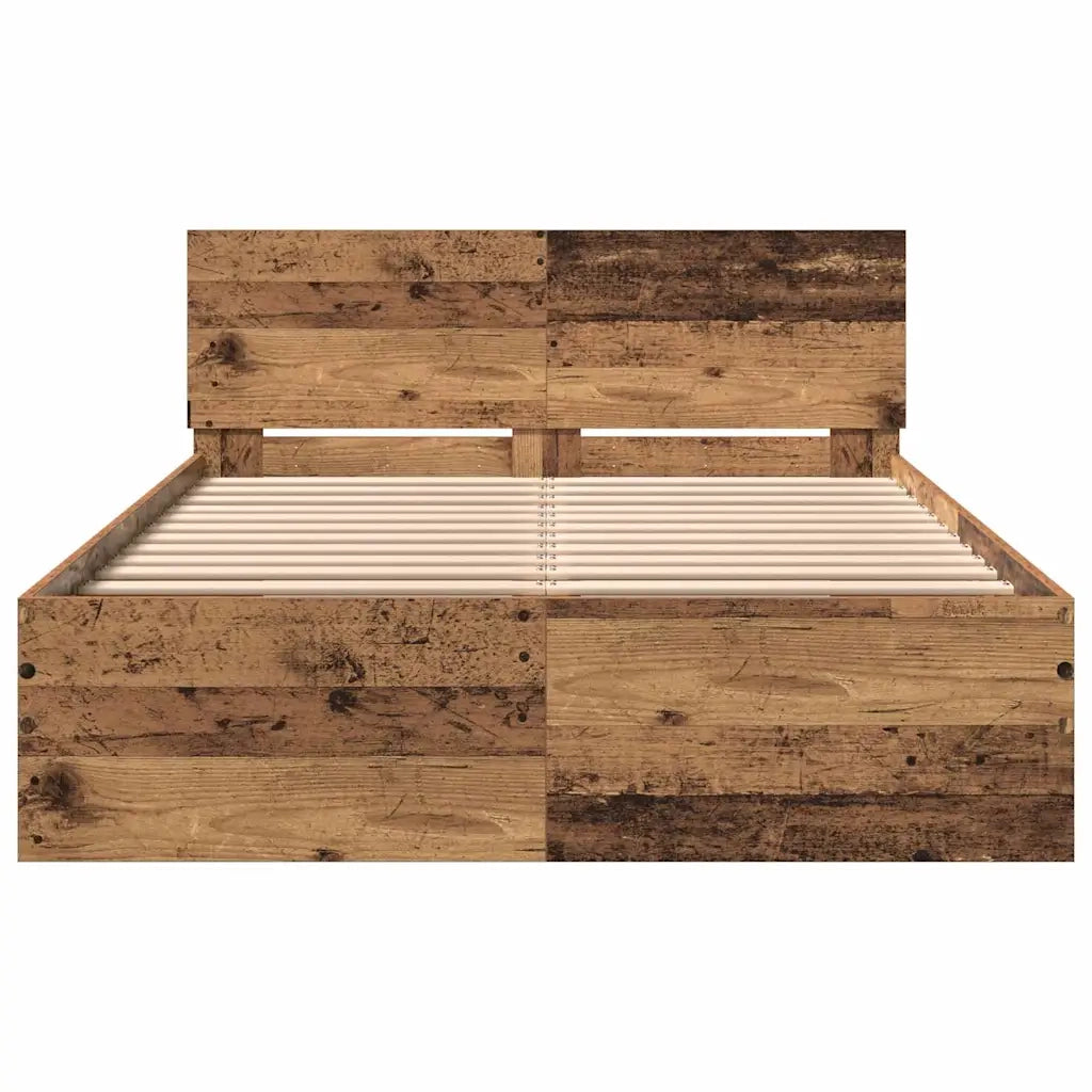 Struttura del letto-Giroletto Legno vecchio 193 x 125 x 70 cm