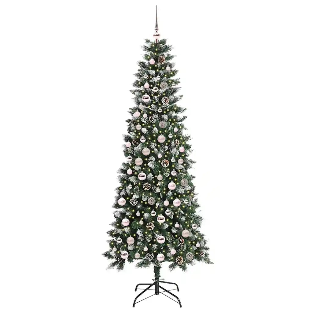 Albero di Natale Artificiale-Albero Natalizio con 300 LED Verde 210 cm 936880