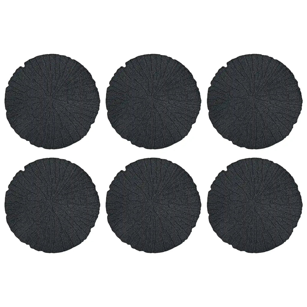 Pietra da Passo 6 pcs Nero Ø 45 x 1,8 cm Gomma