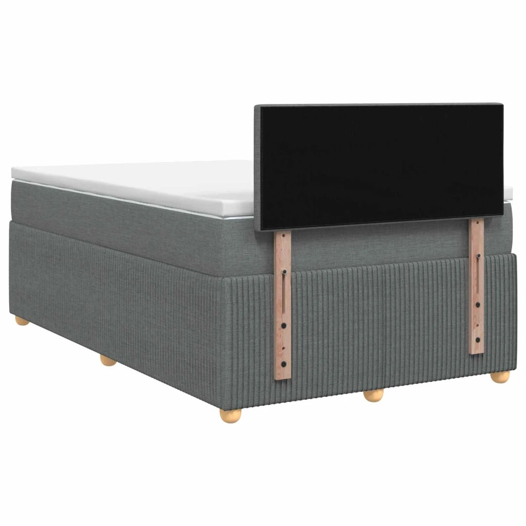 Letto box spring con materasso Grigio Scuro 120 x 200 cm 3452905