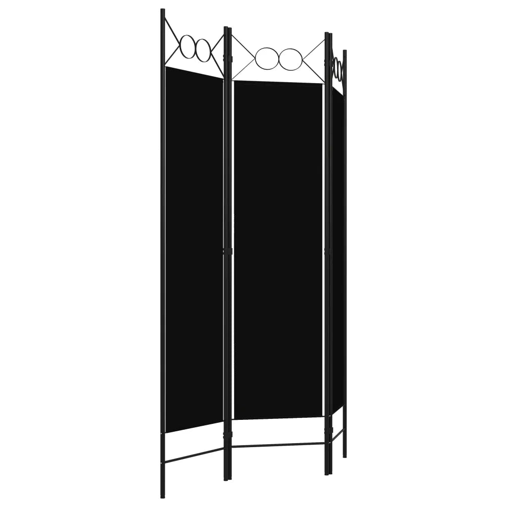 Divisorio Ambienti | Divider per stanze | Paravento a 3 Pannelli Nero 120x180 cm