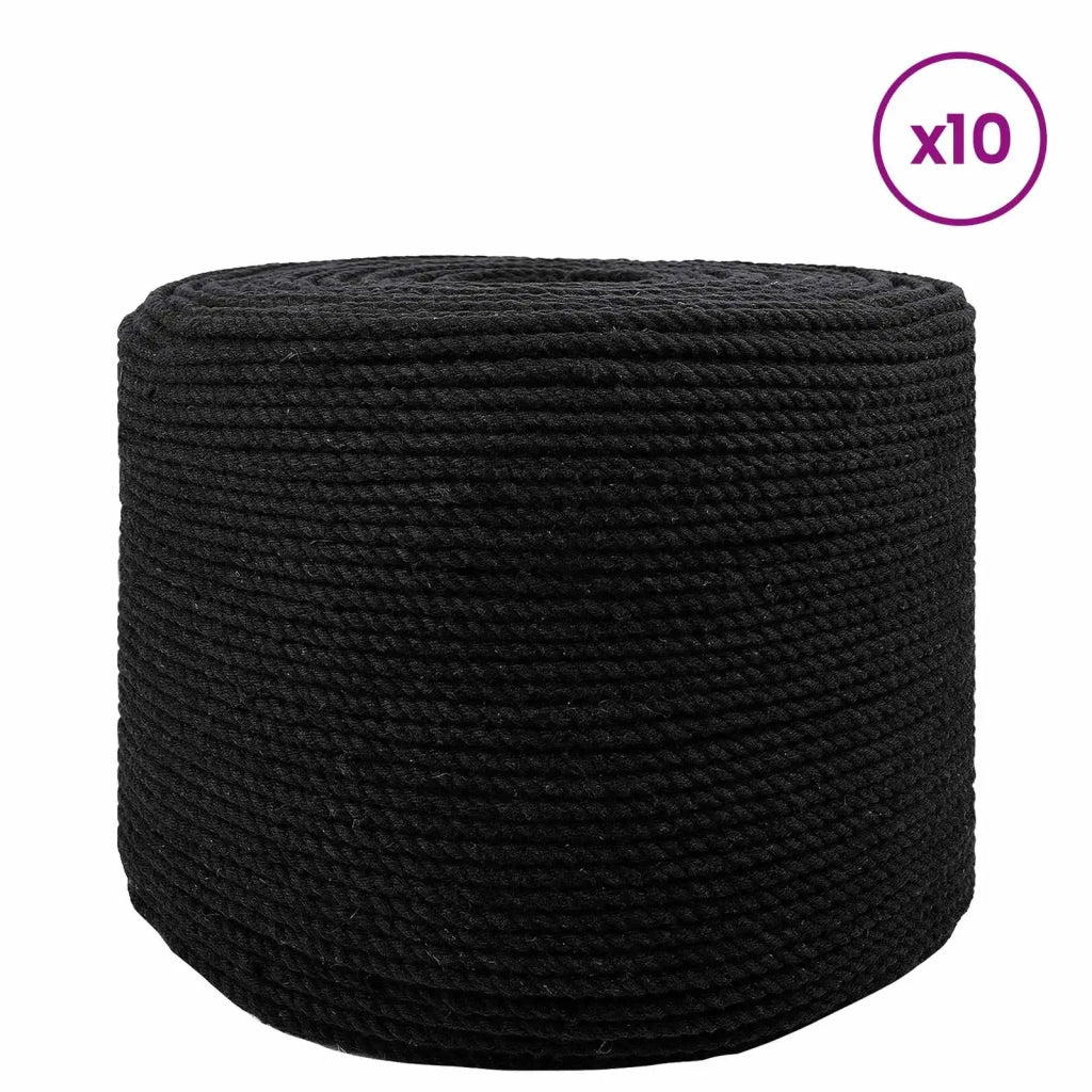 Corda | Fune 10 pz Nero Cotone