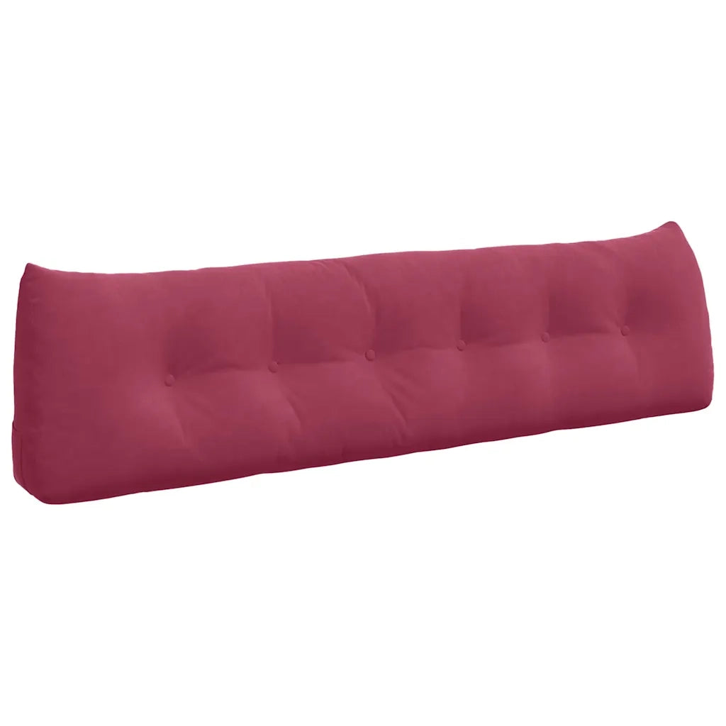 Cuscino per Schiena Rosso Vino 180 x 24 x 50 cm Velluto 42014579
