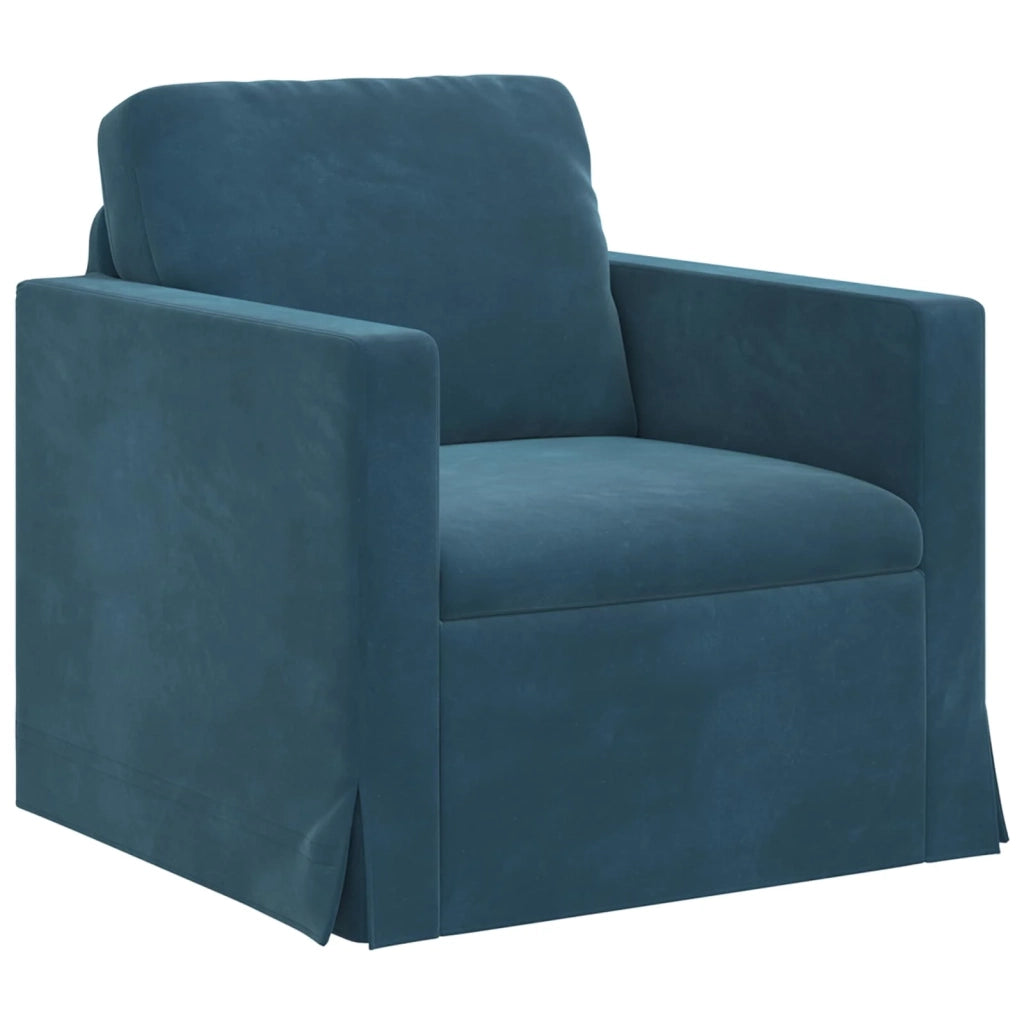 Set di divani 2 pcs Blu 198 x 78 x 80 cm Velluto 3407603