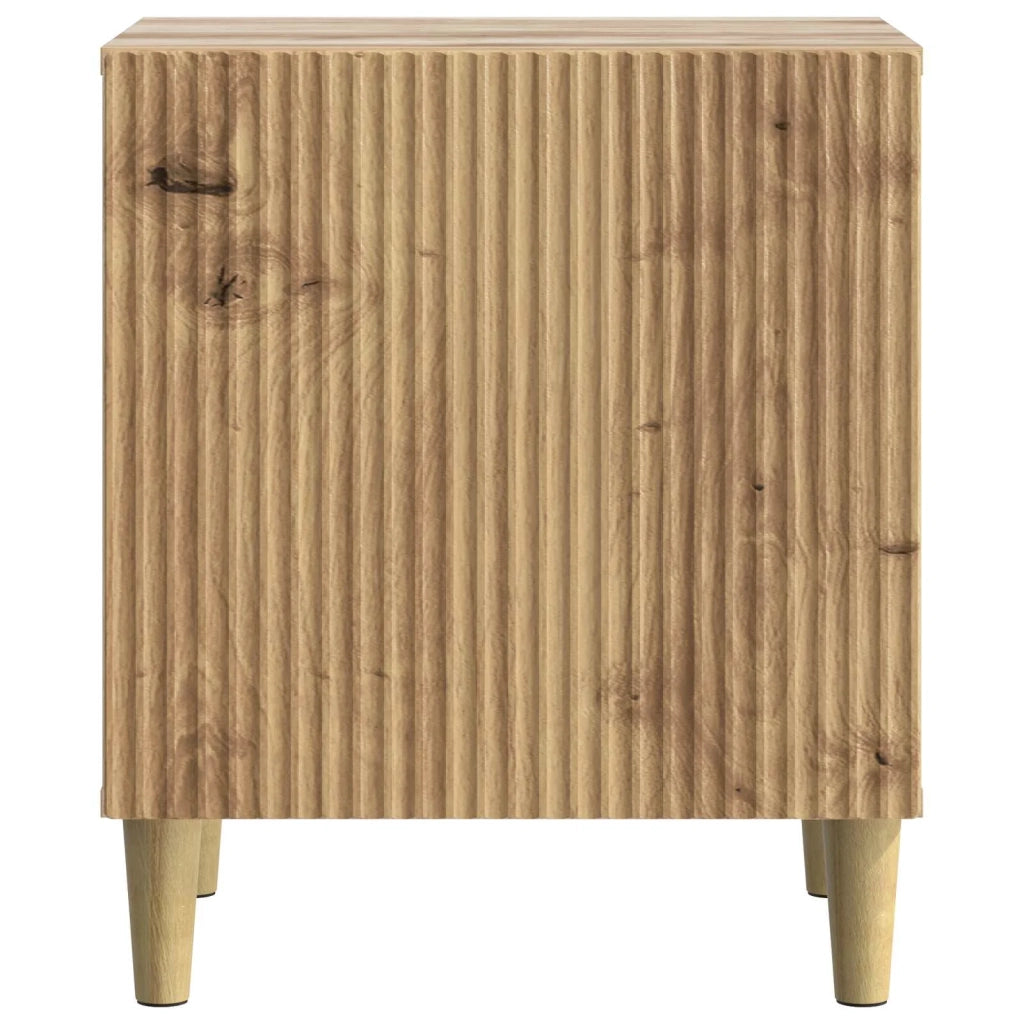 Set di 2 Comodini | Armadio da Notte | Mobiletto da notte Rovere Artigianale 43 x 34,5 x 50 cm