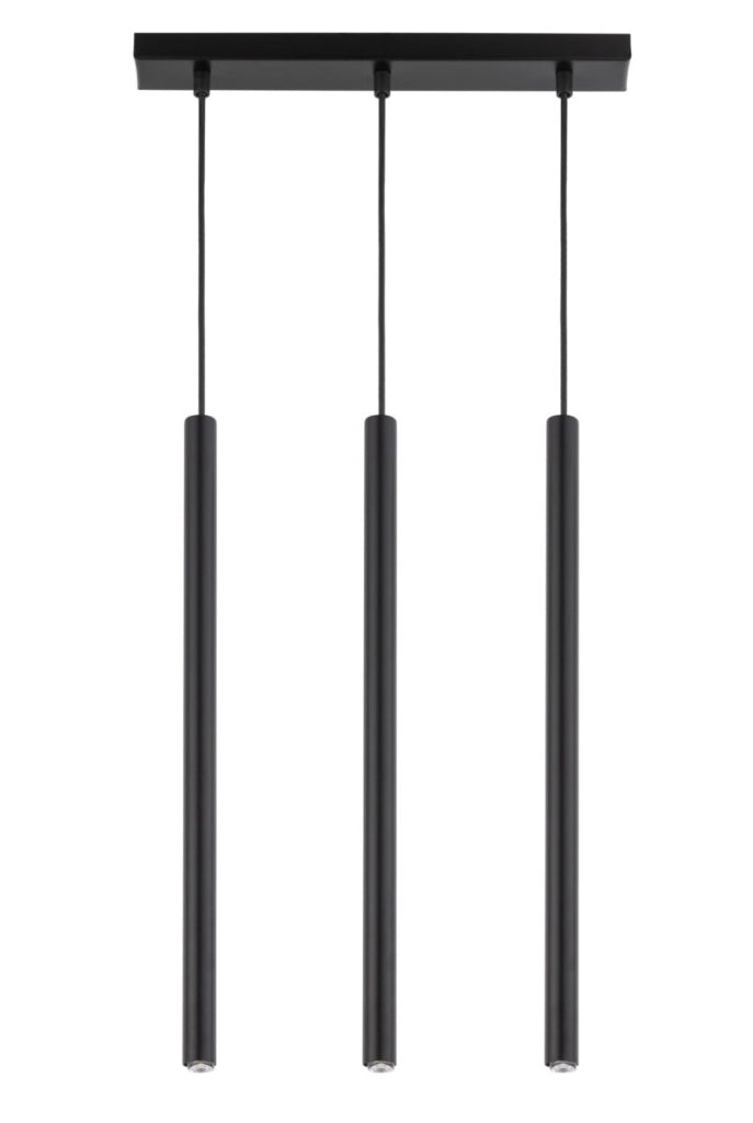 Lampada a sospensione moderna Sopel nera 3 luci G9 Sigma