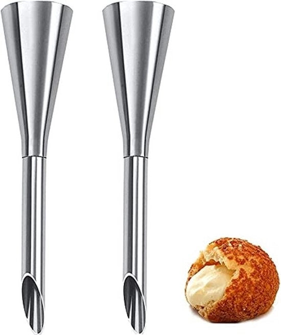 ONF3 - Nozzle per decorazione di creme - Nozzle a lama lunga per pasta di pane - Resistente e corrosione - 2 pezzi - Cottura e decorazione - Ideale per cucina...