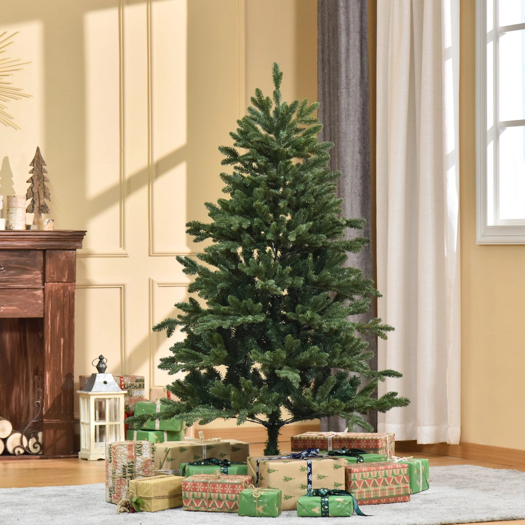Albero di Natale Artificiale 150 cm ¨C Minimal ¨C 444 Punte, Resistente al Fuoco, Con Base in Metallo