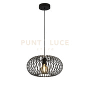 Avery Pendant Convertibile in Semi-Flush - Metallo Nero