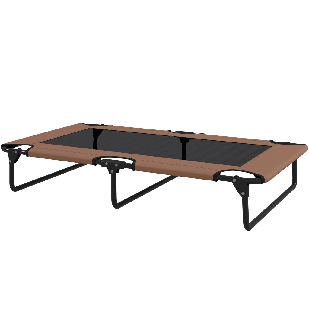 Letto per Cani Pieghevole ¨C Minimal ¨C 107x61x20 cm, Marrone, Tessuto a Rete