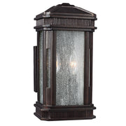 Applique esterna vintage Feiss Federal 2xE14 IP44 bronzo