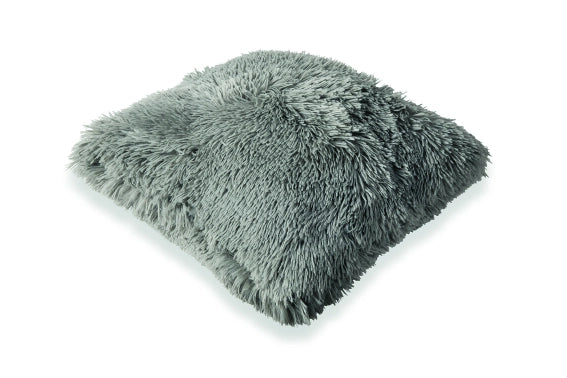 GLAM CUSCINO ARREDO IN ECOPELLICCIA 45 X 45 GRIGIO CHIARO