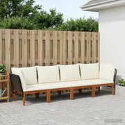 4 pcs Legno massiccio di acacia e corda Naturale 3407717