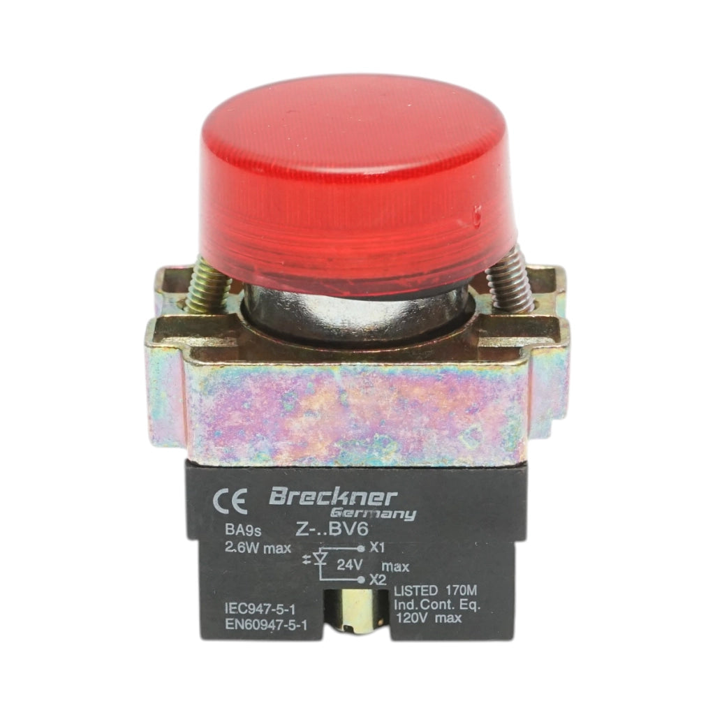 Pulsante indicatore LED rosso 24V LAY5 Breckner Germany