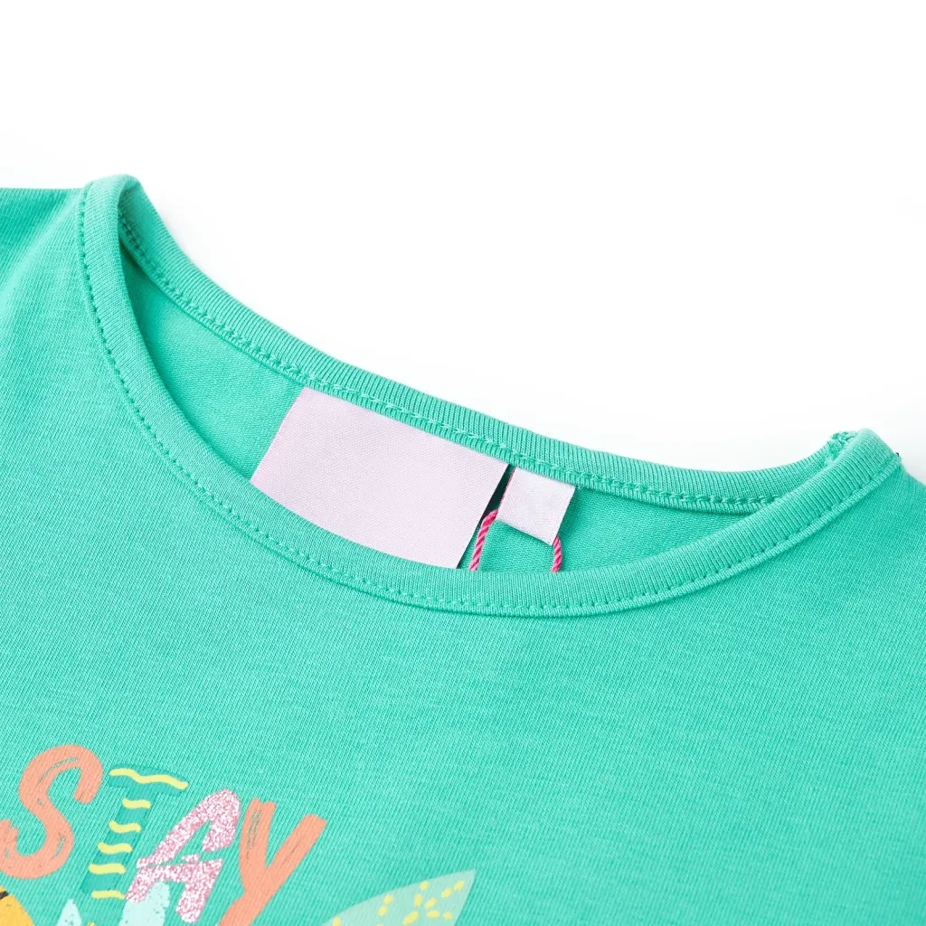 Maglietta da Bambina Menta 128