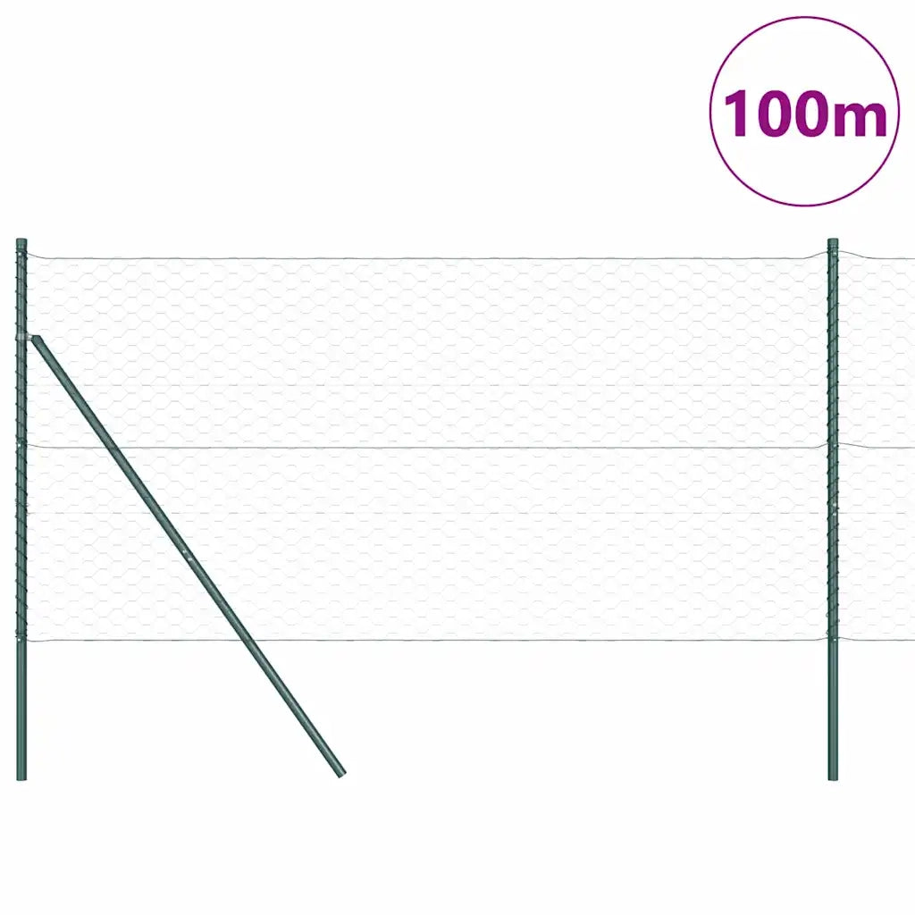 Palo della recinzione Verde 100 x 1,4 m (rete 50 mm)