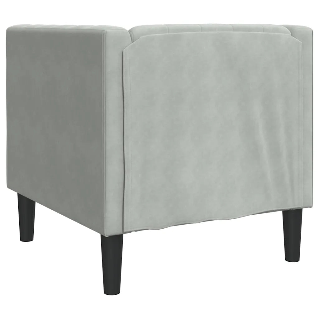 Divano Grigio chiaro 74,5 x 71 x 70,5 cm Velluto 42013016