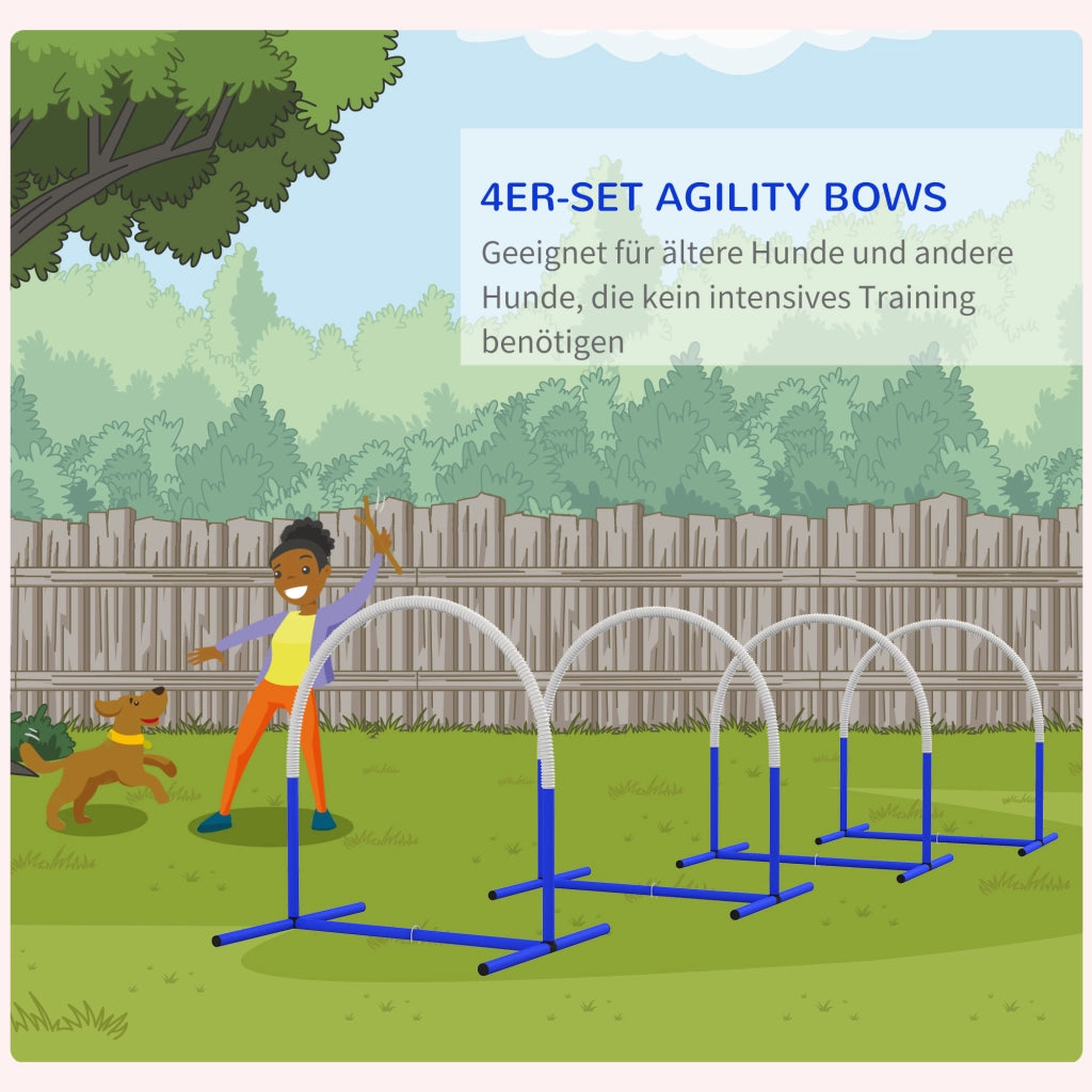 Set Agility per Cani ¨C Minimal ¨C Blu+Bianco 88x64x95 cm