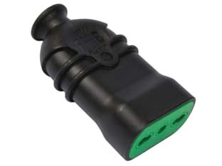 PRESA DRITTA 2 POLI + TERRA BIPASSO 16A NERA HI-PRO- - nera 81111 - 5 pezzi FANTON