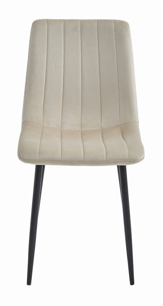 Sedia VALORA JEWA - Design ergonomico in velluto beige x 4