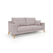 Danish Divano moderno in tessuto morbido impermeabile T02 146 cm rosa