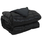 Piumone | Duvet Completo Annuale Nero 220 x 240 cm Satin e Micropile