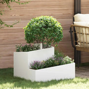 Vaso da giardino Bianco 60 x 60 x 50 cm 873572
