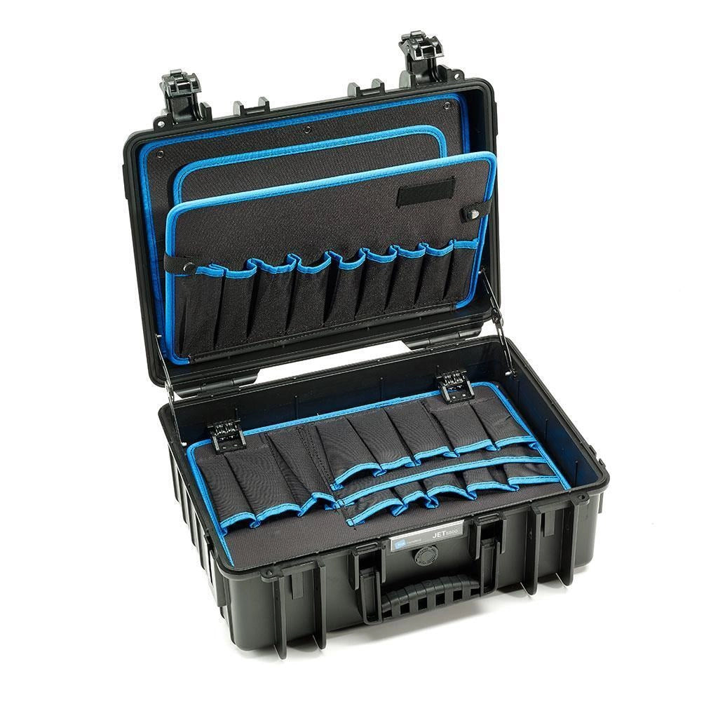 BandW 117.17-P JET 5000 Valigetta Portautensili in Polipropilene con Tasche e Divisori Interni 19.1 l 25 Kg colore Nero