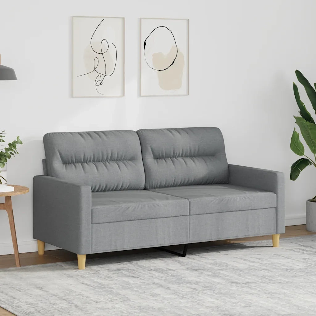 Divano a 2 Posti-Sofa 2 Posti Grigio Chiaro 140 cm in Tessuto 365664