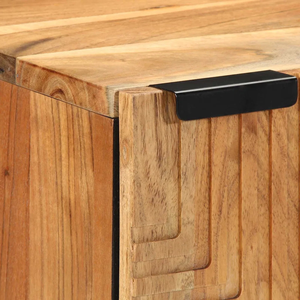 Armadio per Lavabo da Bagno con porta Legno di Acacia Massello 4017776