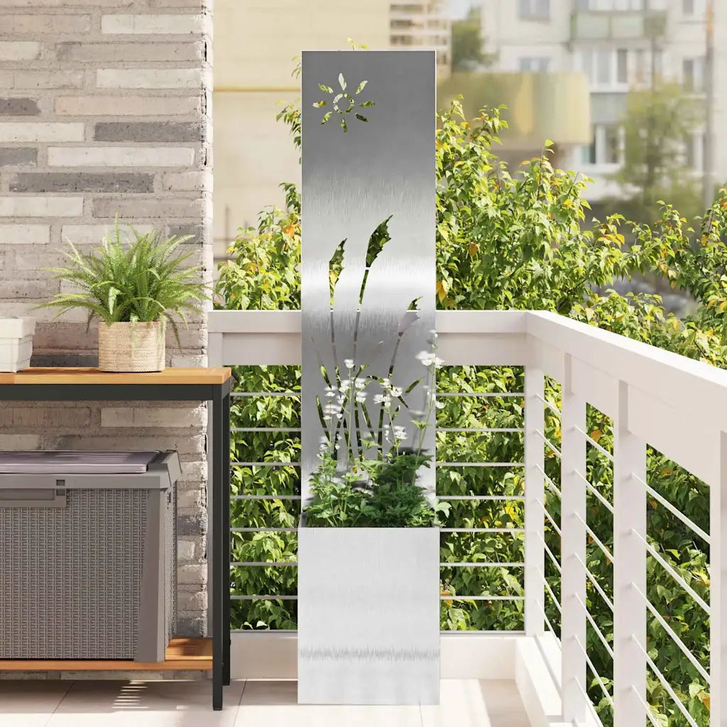 Schermo per privacy in giardino Traforo Argento 32 x 150 cm 876362