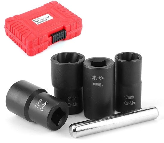 Set di Strumenti in Acciaio di Carbonio a 5 Pezzi - Contenitore di Riposo - Precisie e Comfort - Rimuovi Bulloni