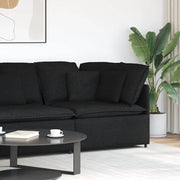 Modulo Angolare Divano Modulare con Cuscini-Sofa Modulare-Divanetto Nero 100 cm 101615