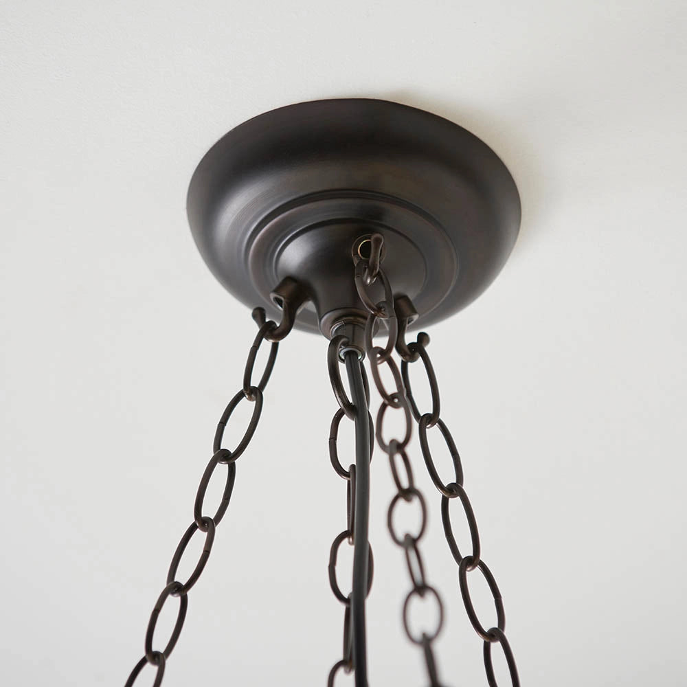 Lampada a sospensione Tiffany vetro multicolore 3xE27