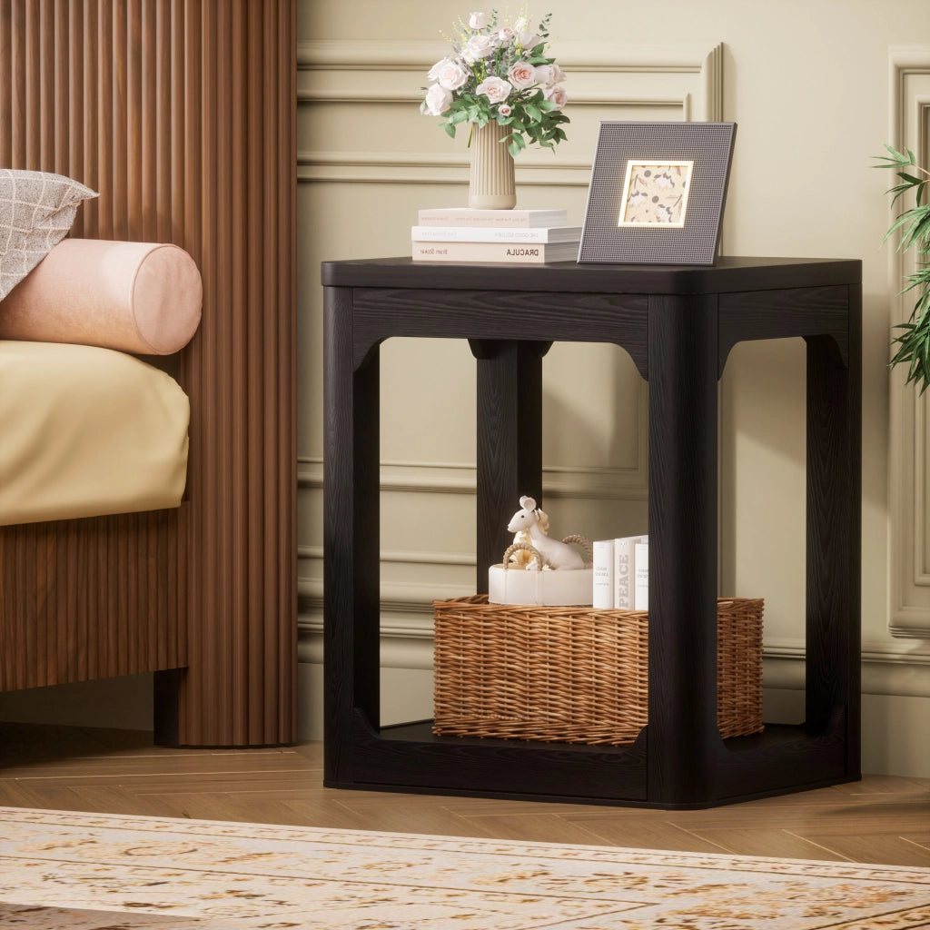 TAVOLINI Set da 2 pezzi in MDF Nero
