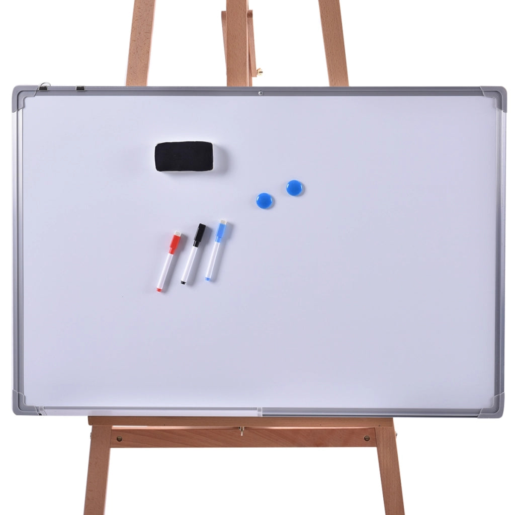 Lavagna magnetica bianca con cornice in alluminio Lavagna cancellabile per scuola casa ufficio 60x40cm-Lavagne