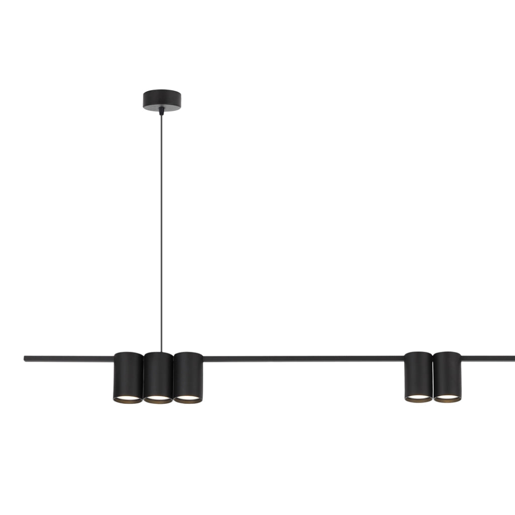 Lampada a sospensione nera a barra Genesis 7xGU10 Milagro