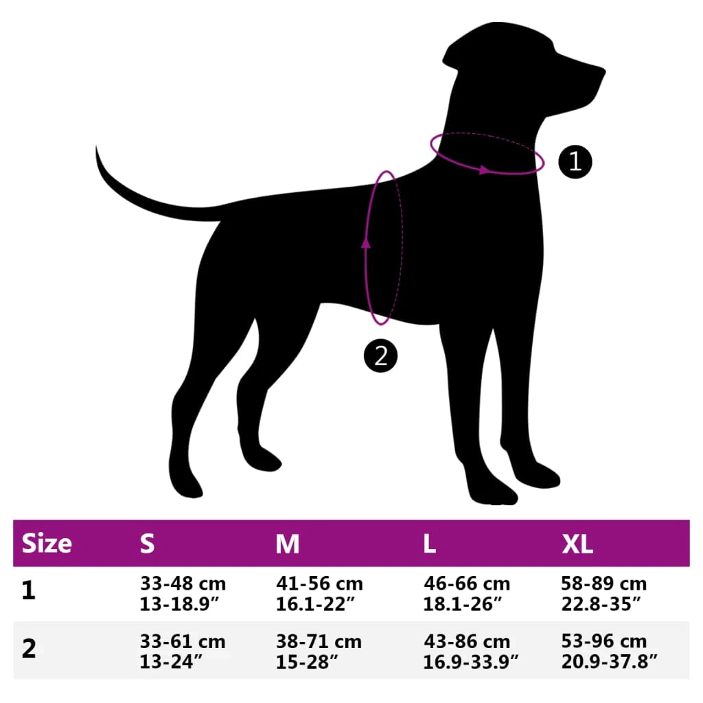 Pettorina per cani con strisce riflettenti regolabili taglia L Nero 02_0042308