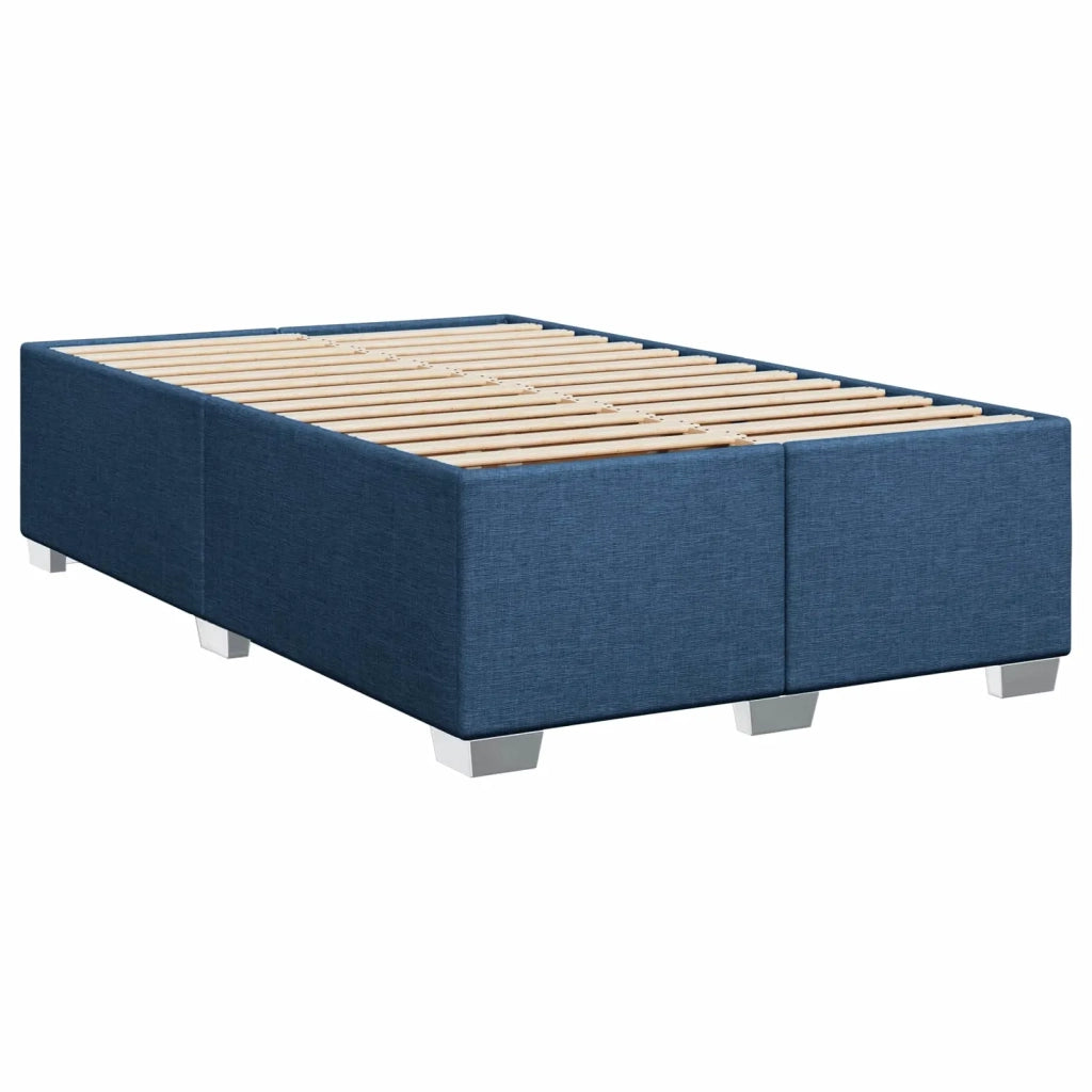 Letto con Box Spring, Materasso e LED Blu 120 x 190 cm Tessuto 3451909
