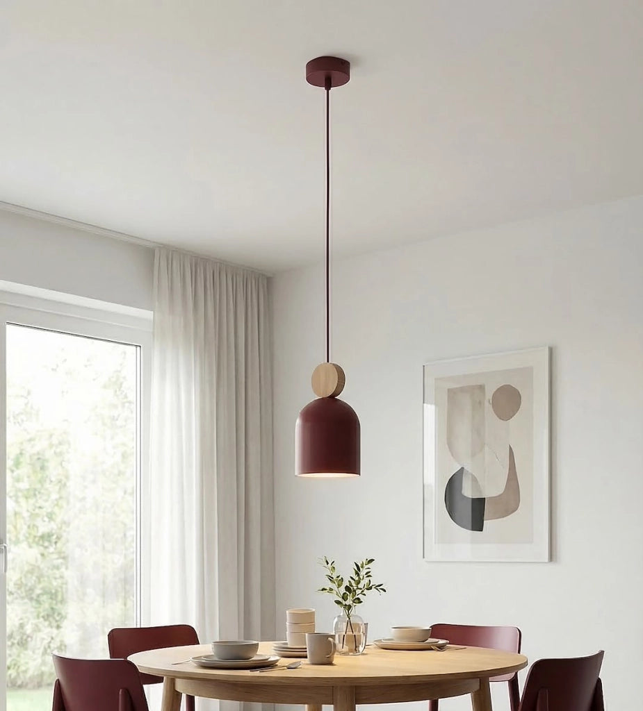 Lampada a sospensione MESI borgogna 1xGU10 Emibig