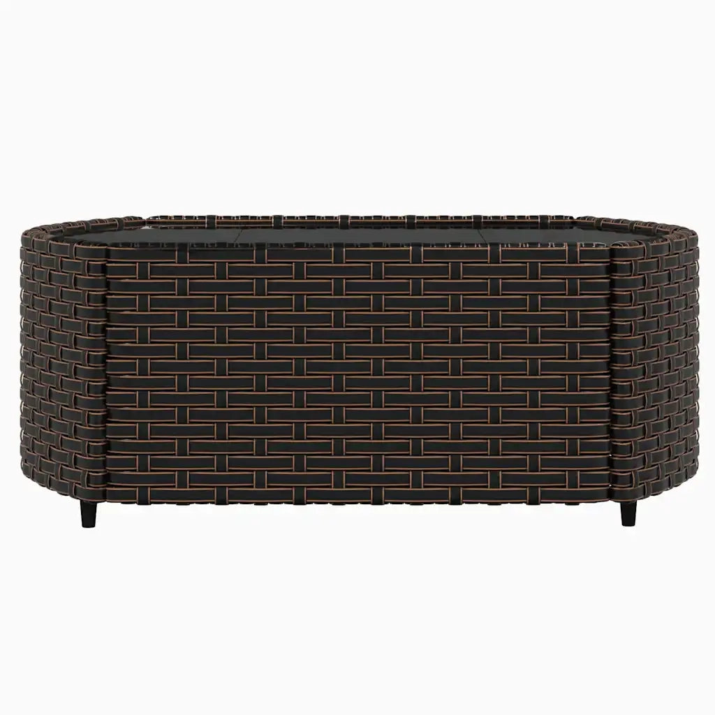 Set Mobili da Giardino 3 pz con Cuscini in Polyrattan Marrone CFW6188557