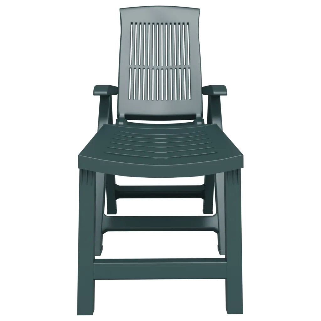 Lettino Prendisole | Sdraio da giardino | Lettino da sole Verde in Plastica