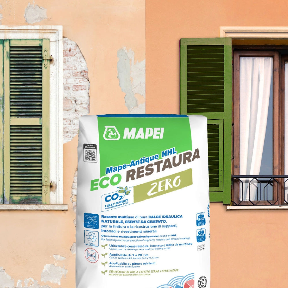 Intonaco rasante mape-antique nhl eco restaura alta traspirabilità sacco 25 kg